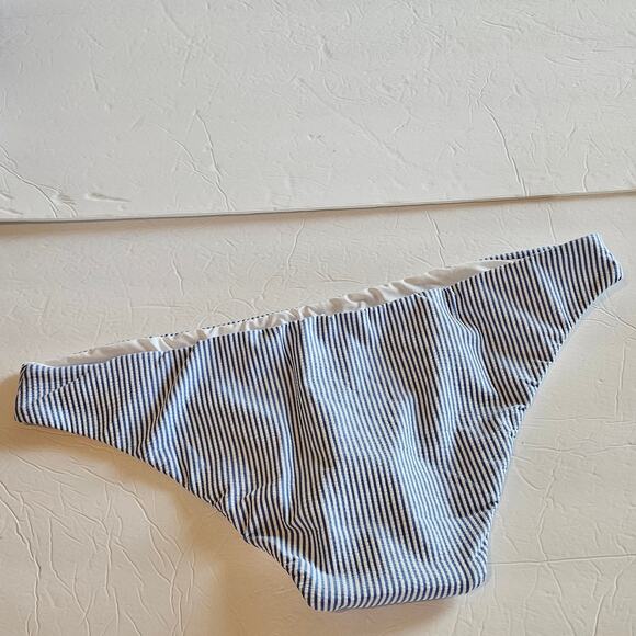 J Crew Hipster Bikini Bottom Seersucker Stripes Women's XXL Swim Pool Beach - Picture 2 of 6